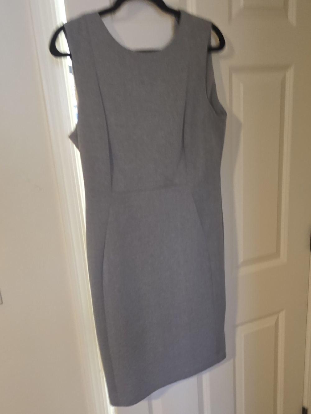 Calvin Klein Sleeveless Grey Midi Sheath Dress
